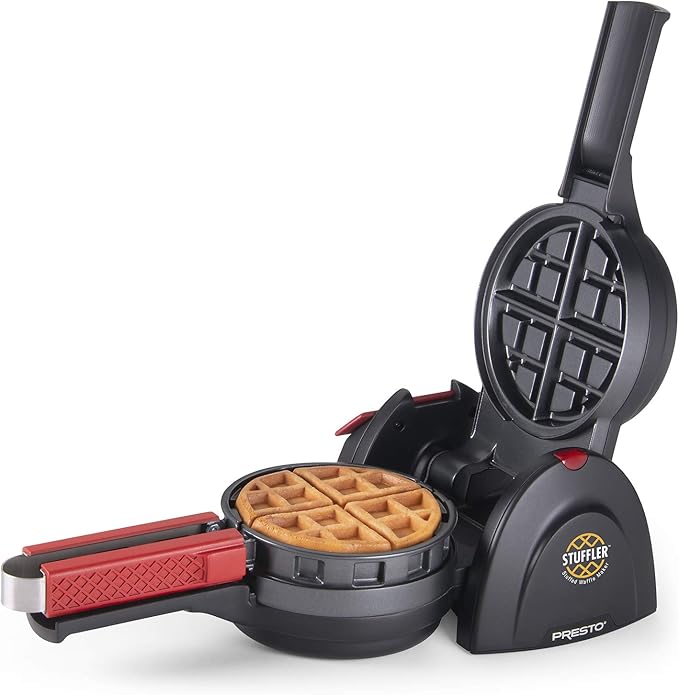 Presto 03512 Stuffler Stuffed Waffle Maker, Belgian, Large, Black