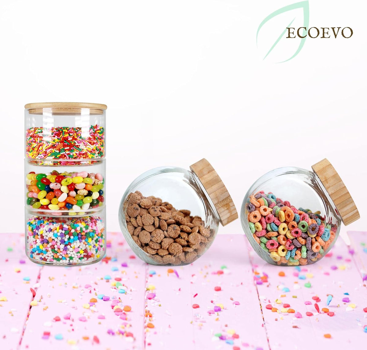 Glass Jar with Bamboo Lid (25oz)