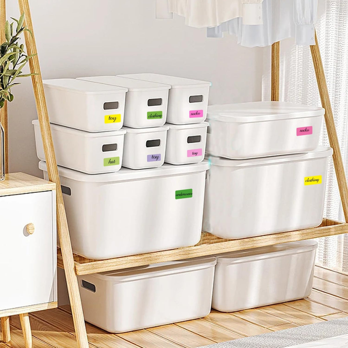 STARLIBOO Removable Freezer Labels, 1x2 Inch Color Coding Removable Labels Easy Peel Off, Freezer Labels to Write on/Waterproof (360PCS, 8 Colors)