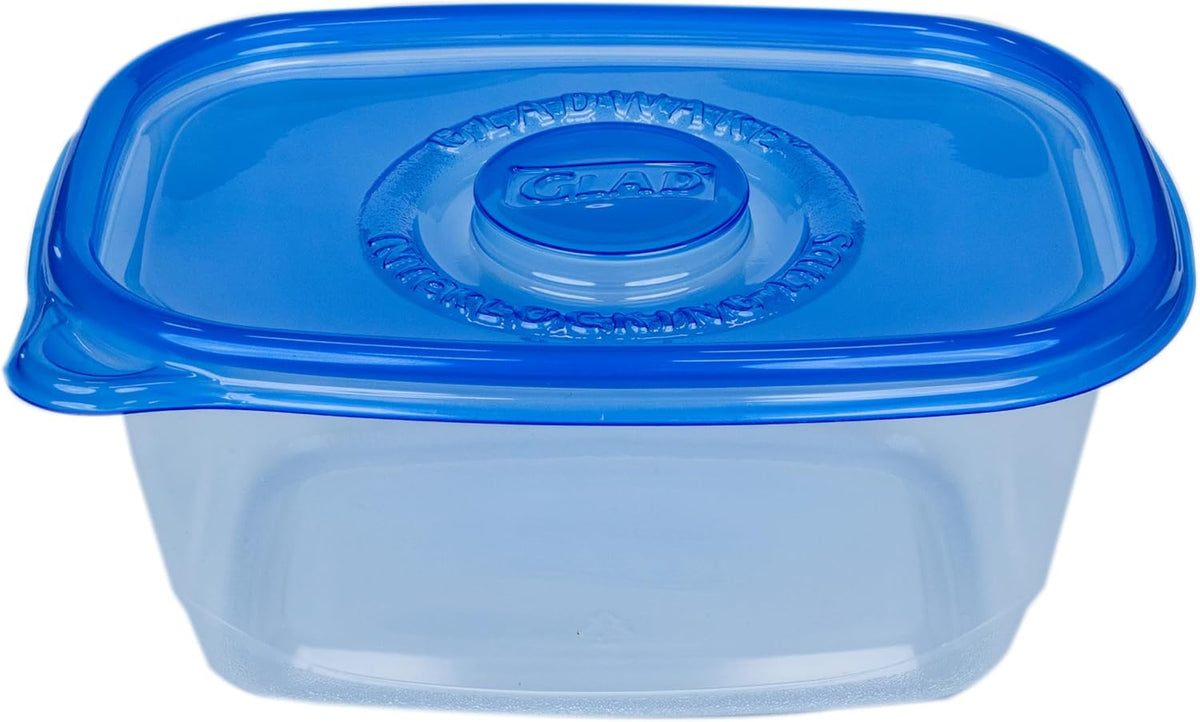 Glad GladWare Deep Dish Food Storage Containers, Large Rectangle - Meal Container Holds up to 64 Ounces of Food - Lock Tight Seal, 3 Count