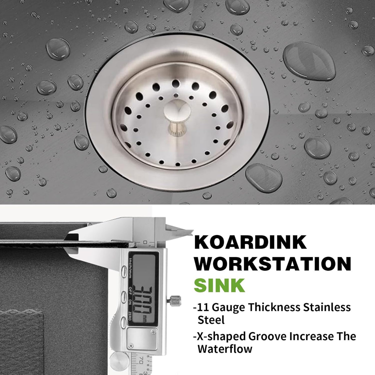 Black Kitchen And Bar Sink, 25x22 Inch Stainless Steel Drop In Kitchen Sink Modern Single Bowl Topmount Bar Sink Combo-Silicon Mat,Drain Strainer Set Compatibility With Various Kitchen & Bar Style