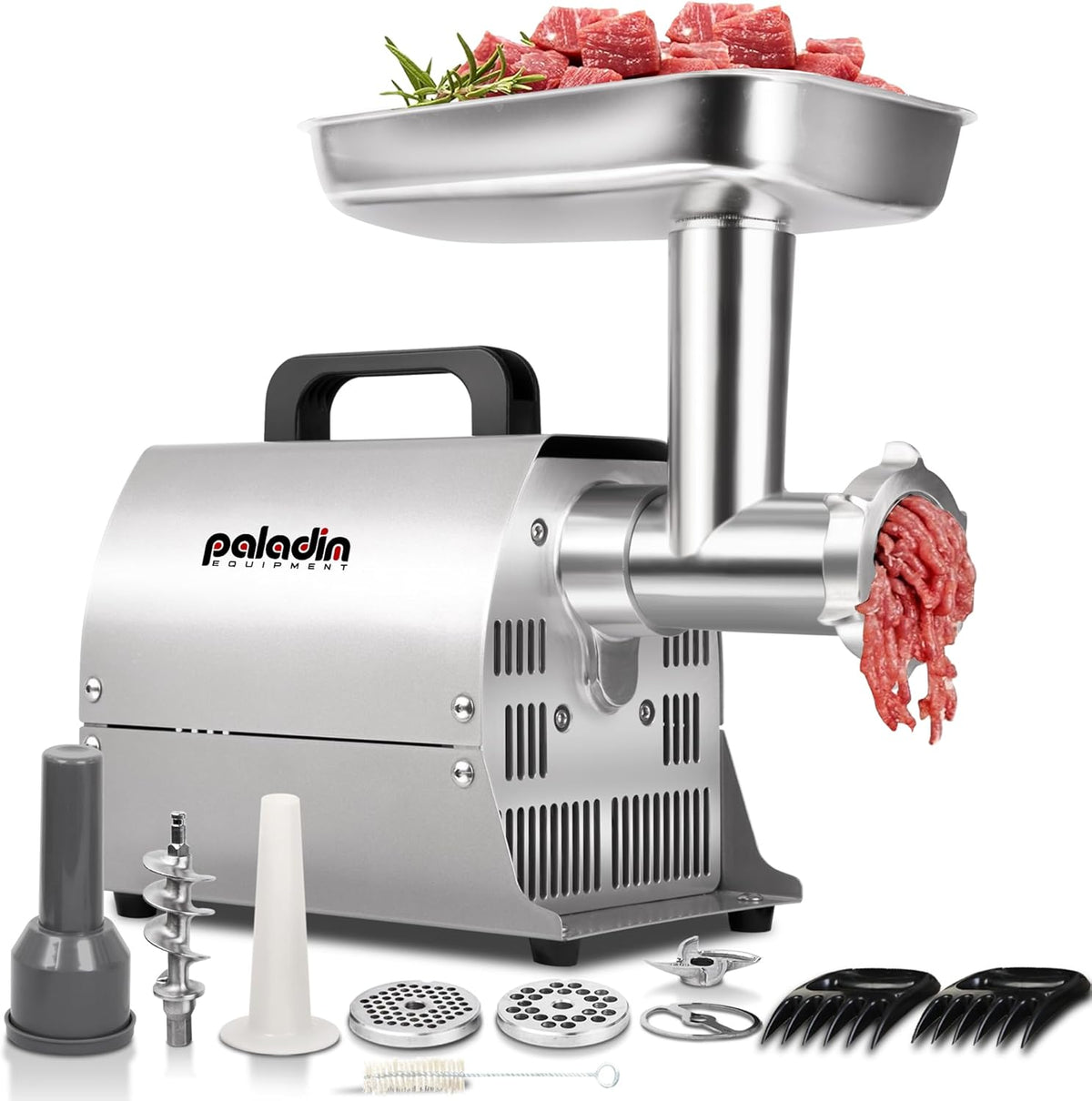 Electric Meat Grinder Machine, #8 Meat Grinders for Home Use, 0.4HP 260lbs/H Stainless Steel ETL Approved Heavy Duty Meat Mincer with Sausage Sufffer Tube