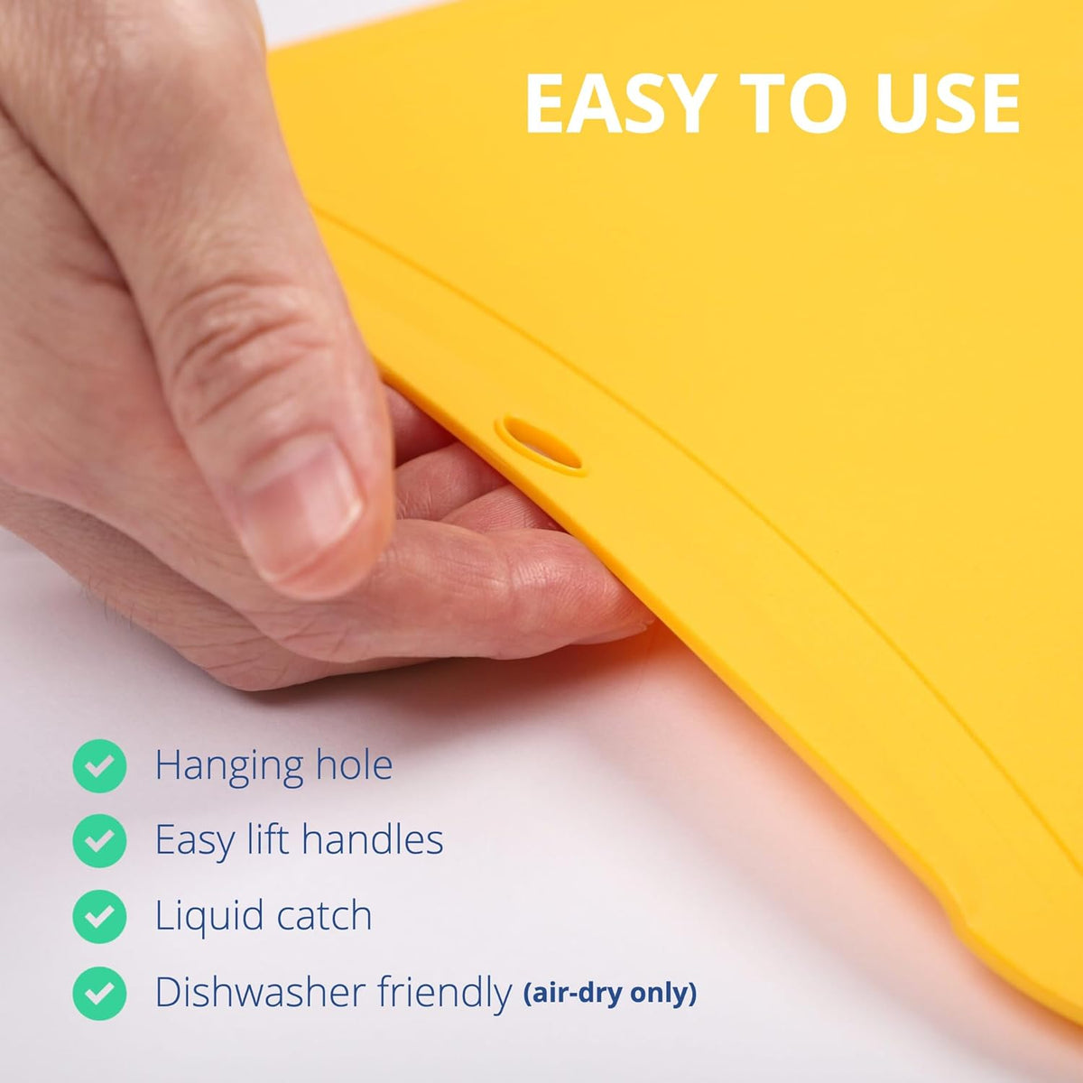 Blue Ginkgo TPU Cutting Mat [Medium] – Korean-Made Flexible, Knife-Friendly, Durable Kitchen Cutting Board (Yellow)
