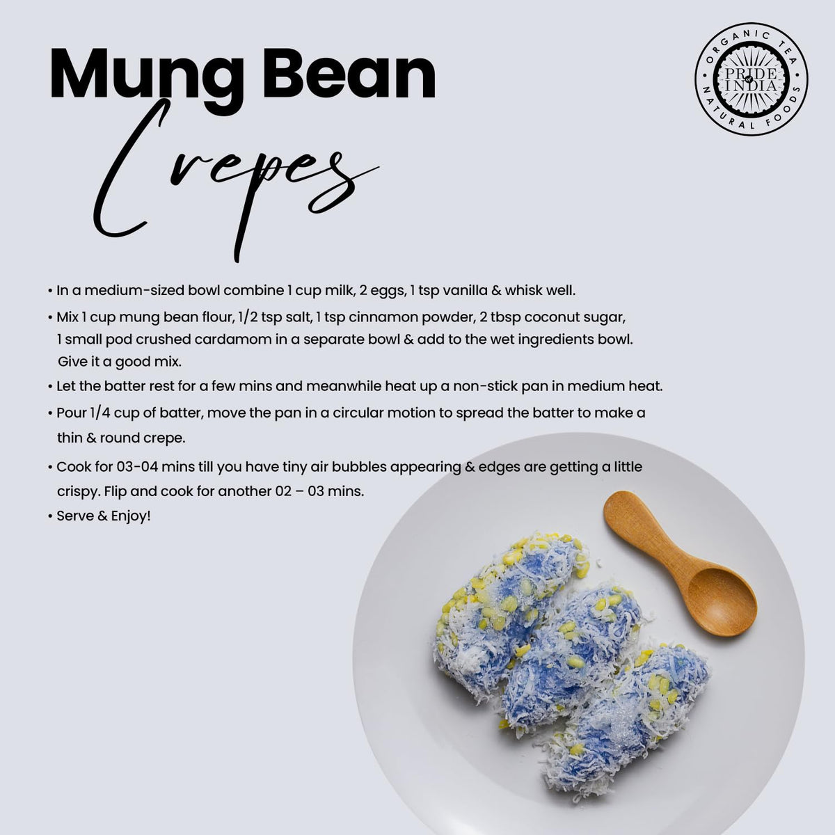 Pride of India- Mung Bean Flour 1 lbs (454 gm) Nutty Slightly Sweet Earthy Taste Freshly Milled in Small Batches | Used for Cooking Baking Binding Agent | Vegan, Gluten-Free