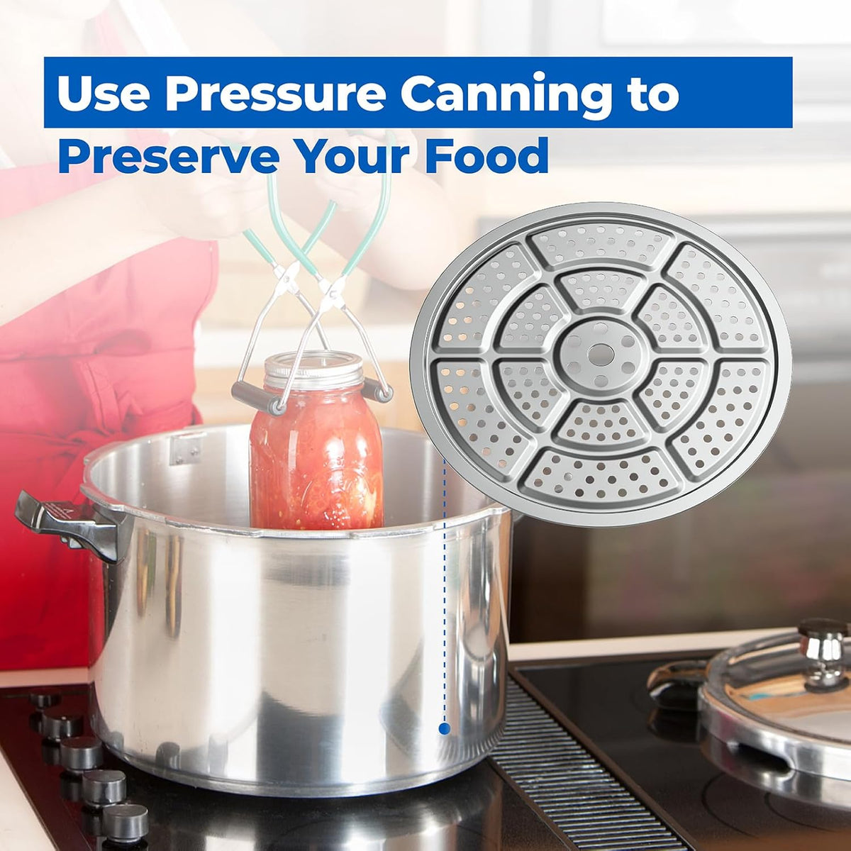 Pressure Canner Rack, 11 Inch Stainless Steel Pressure Cooker Rack 85707 Canning Rack Fits for Presto Pressure Canner and More (2 Pack)