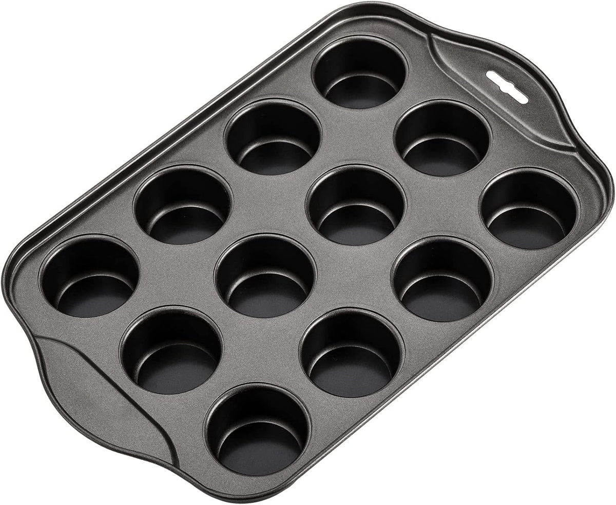 Tosnail 12 Cavity Mini Cheesecake Pan with 24 Pieces Removable Bottom