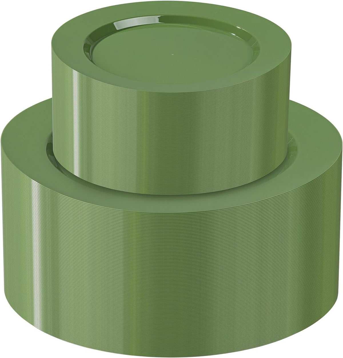 I00000 102 Pcs Green Plastic Plates, Green Disposable Plates Include 51 Dinner Plate 10’’ and 51 Dessert Plate 7’’ Perfect for Birthday, Party & Wedding