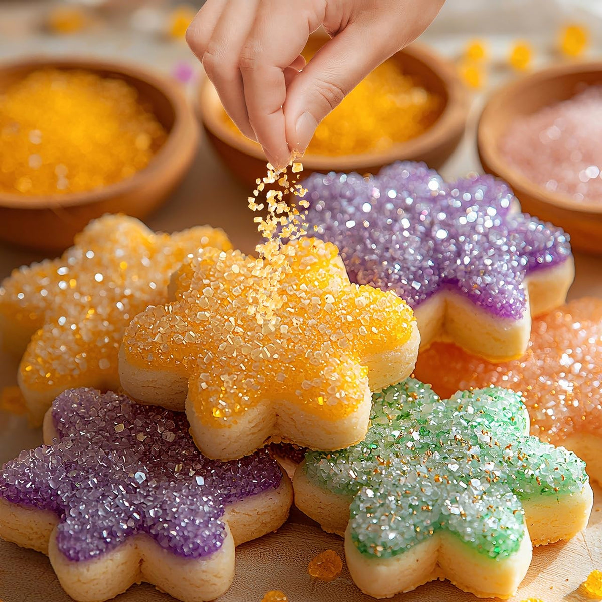 Yellow Sanding Sugar Edible Sugar Sprinkles for Cake Decorating Sparkling Edible Crystal Candy for Easter Wedding Party Baking Cupcake Cookie Ice Cream Decoration Supplies - 5.3 oz