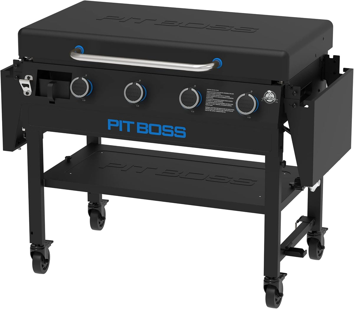 Pit Boss 10963 4-Burner Gas Griddle, Black