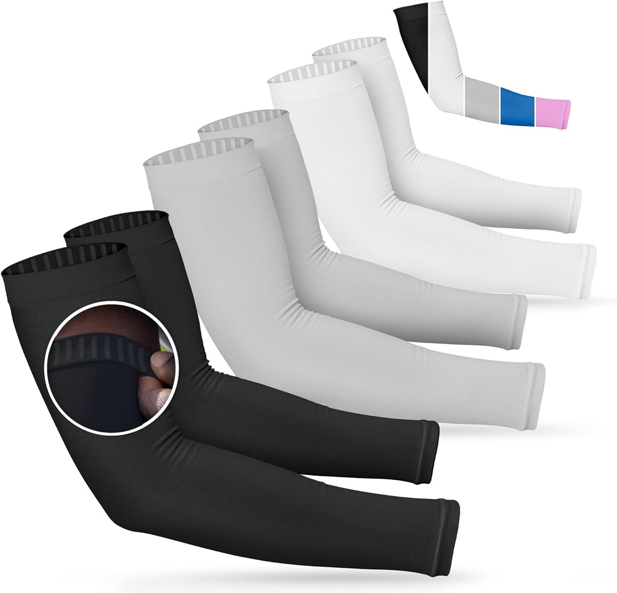 SportsTrail Cooling Arm Sleeves for Men & Women – Breathable, UV Sun Protection, Sports Arm Sleeves for Women, Men & Youth