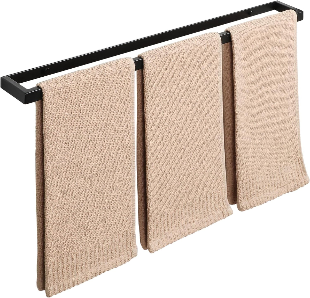 Alise Bath Towel Bars,24 Inch Towel Holder Towel Racks for Bathroom and Lavatory,SUS304 Stainless Steel Hand Towel Hanger Rail Wall Mount,Matte Black GJF060-B