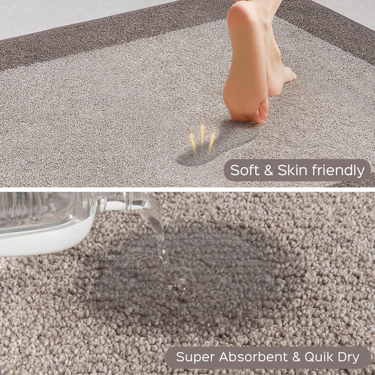 Machine Washable Runner Rug 32" x 96", Non Slip Kitchen Mat for Floor, Absorbent Entryway Rug for Kitchen, Bedroom, Living Room, Hallway, Door (Roll Packing)