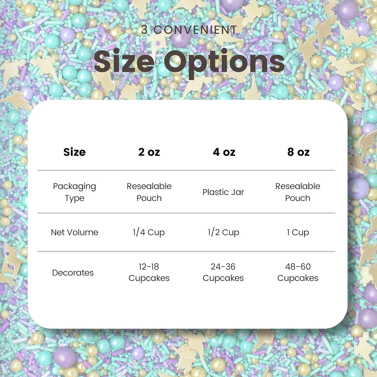 Sprinkle Pop Arabian Princess Sprinkles Mix| Aqua Lavender Purple Sprinkles with ~10 Genie Bottle Toppers and Gold Dragees| Girl Birthday Decorating Sprinkles Made in USA for Cake Cookie Cupcakes, 2oz