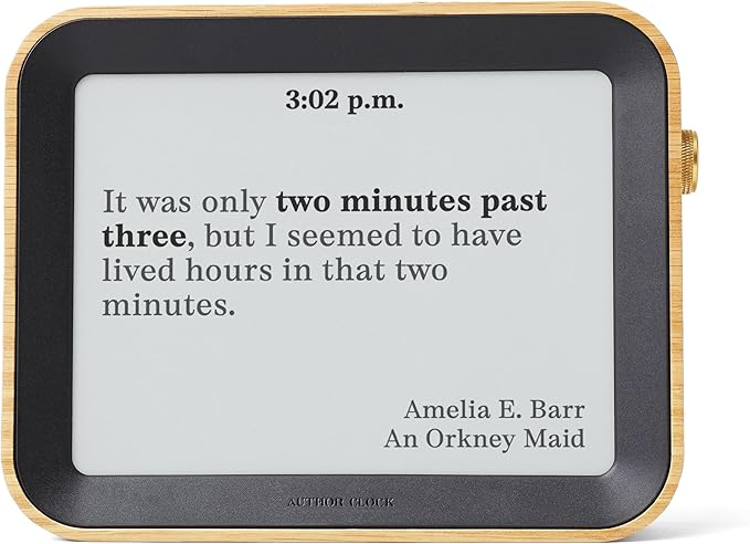 Author Literary Quote Clock Large – Tells Time Using Book Quotes | Unique Gift for Book Lovers | New Quote Every Minute Clock Vol 2