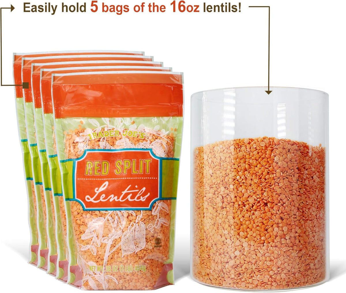 Glass Jars with Bamboo Lids, Glass Food Jars and Canisters Sets, Flour Jar, Large Food Canister with airtight lids, Flour Storage Container, Pantry Jars, 100oz