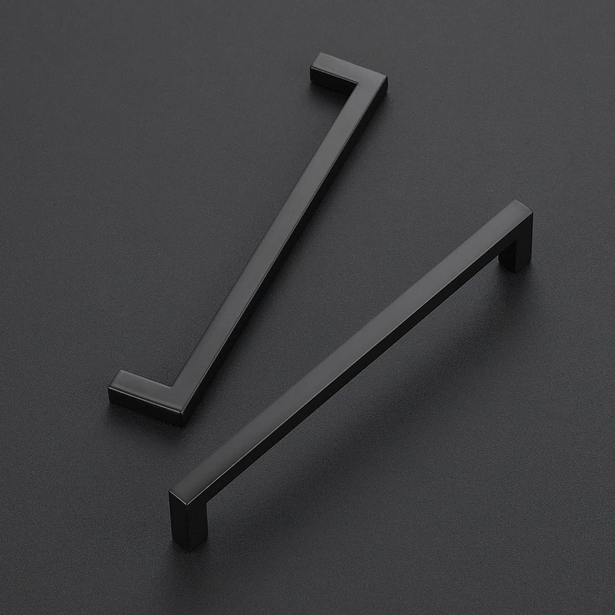Ravinte 25-Pack Black Matte Slim Square Bar Drawer Handles - 6-1/4in Center to Center Kitchen Cabinet Hardware