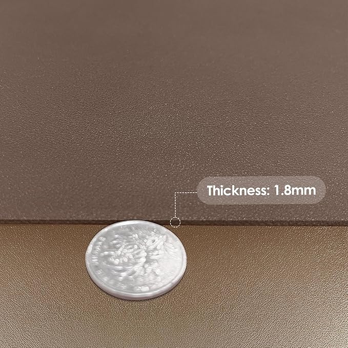 Leather Desk Mat,1.8mm Thick,12x60 Inch Desk Cover,Gold Desk Mat,Desk Protector Mat,Dresser Cover Top,Dresser Top Cover,Dresser Top Protector(Mud Color+Champagne Gold,12×60)