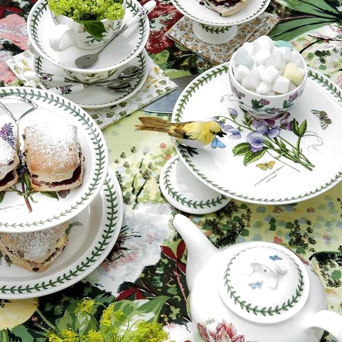 Portmeirion Exotic Botanic Garden 8.5" Salad Plate, Arborea - Traditional British Ceramic Dish, Made in England, Dishwasher & Microwave Safe - Floral Tableware for Dining & Entertaining