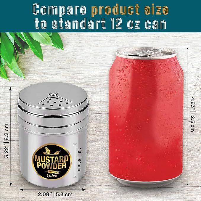 CUSINIUM 12-pack 6oz Metal Seasoning Containers Set with Adjustable Lid -192 Labels + Marker - Spice Jars Organizers Bundle