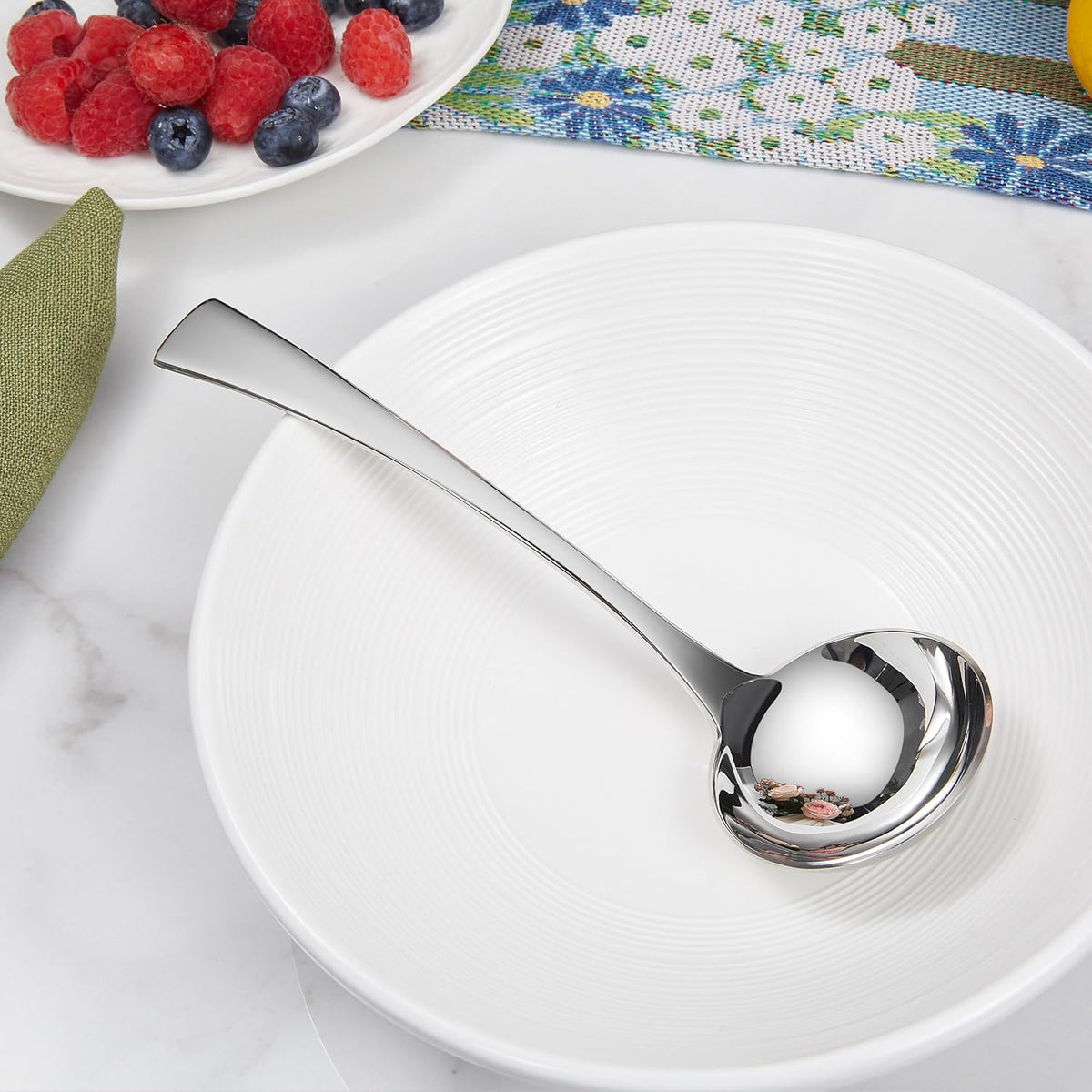 KEAWELL Austin Gravy Ladle, 18/10 Stainless Steel, 7.6 inch, Silver, Dishwasher Safe (1)
