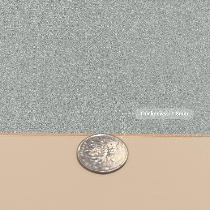 Leather Dresser Cover,1.8mm Thick,14x40 Inch,Dresser Protector Top,Dresser Top Protector,Dresser Cover Top,Dresser Top Cover,Dresser Cover Top for Bedroom.(Light Brown+Gray,14x40)