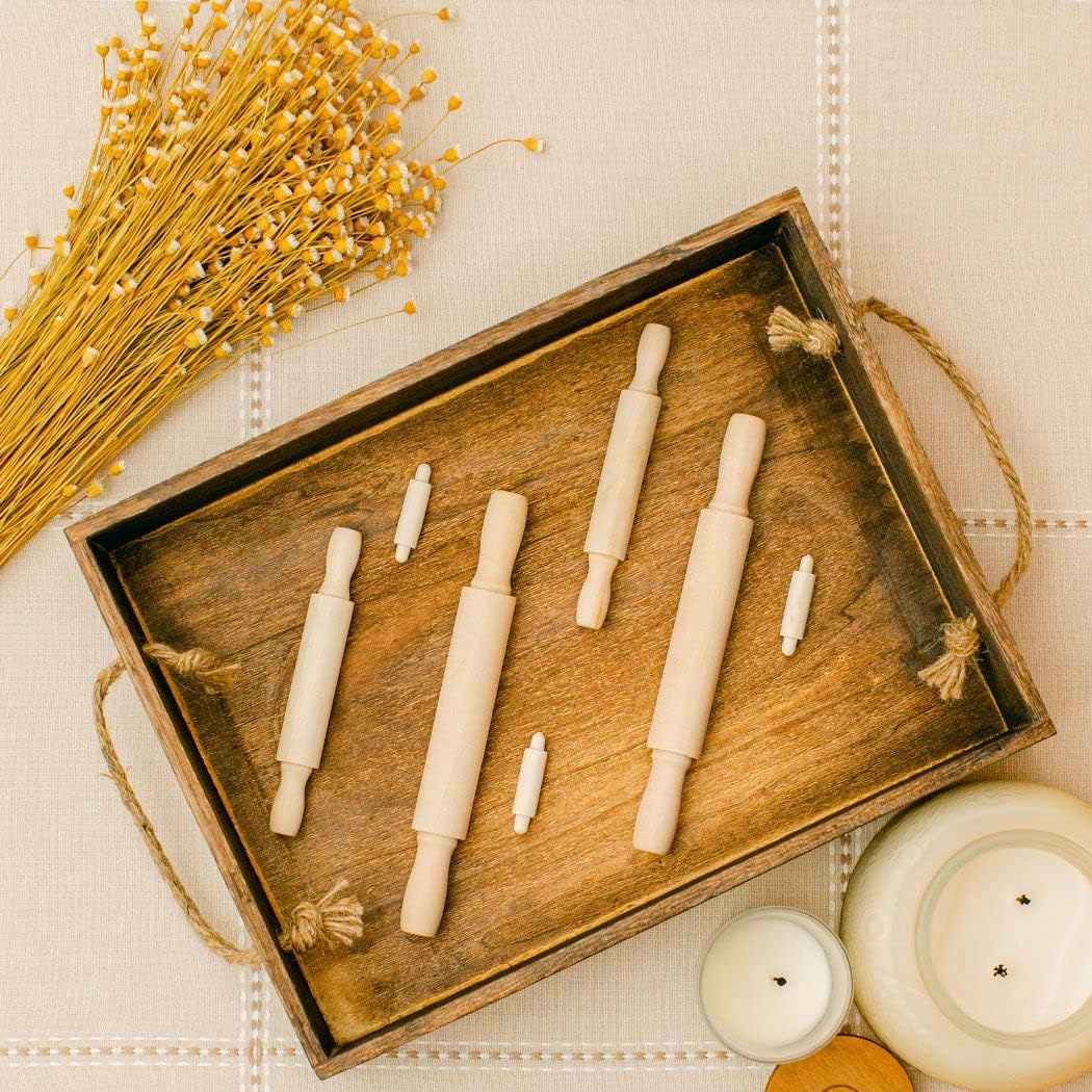 Wooden Mini Rolling Pin, 1-1/2 inches, Pack of 100, Perfect for Scrapbook Projects, Miniatures, Party Decor, and Crafts, by Woodpeckers