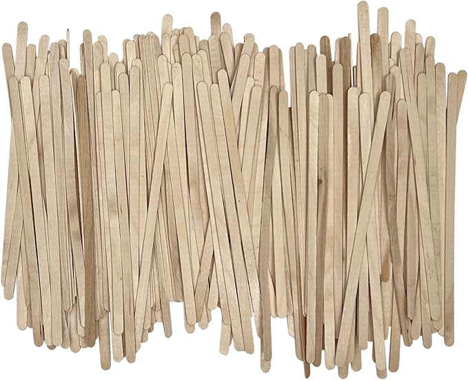 [1,000 Count] Birch Wood Stir Sticks for Coffee Bar, Wooden Stir Sticks for Coffee 5.5 Inch Length (Natural)