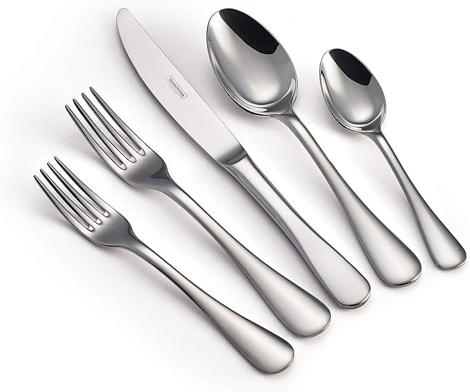 Tramontina 45 Piece Silverware Set - Classic Utensils Set