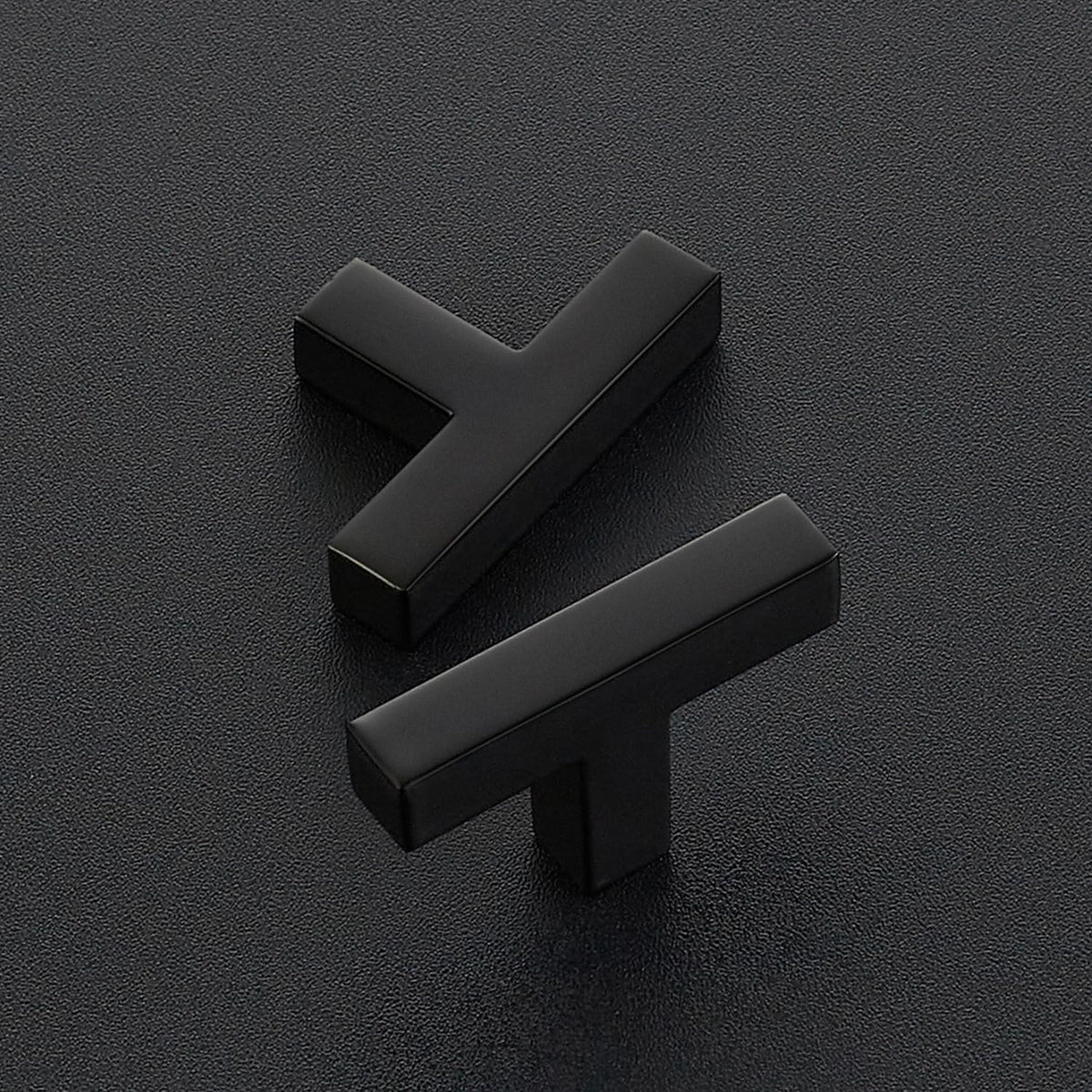 Ravinte 10 Pack Solid Square Bar Handles and Pulls - Black Matte Kitchen Cabinet Hardware