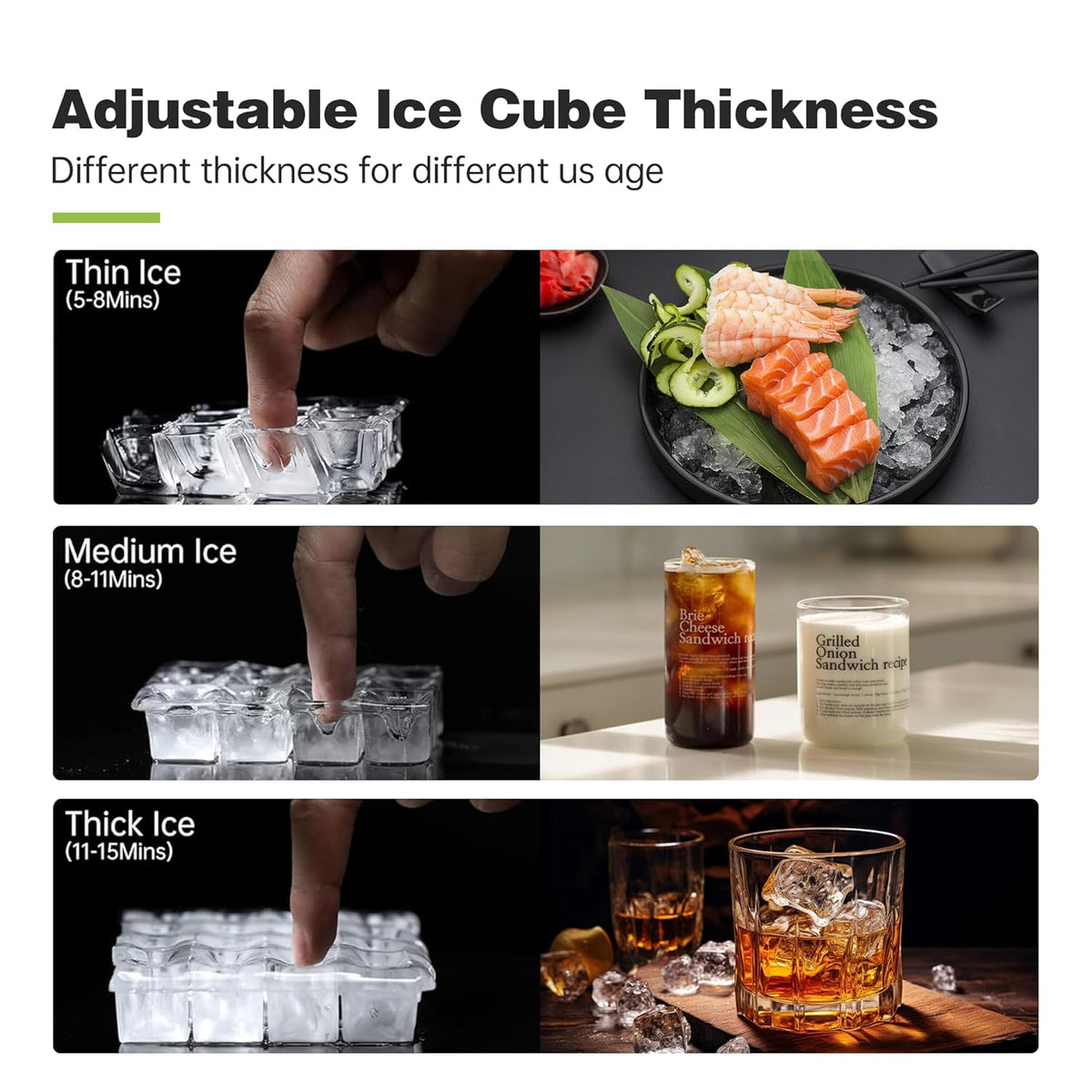 Commercial Ice Maker Machine, 550 lbs /24 h, 330 lbs Storage Bin, ETL Approval Industrial Ice Machine, Stainless Steel, Automatic Cleaning, Perfect for Bar/Cafe/Restaurant, with Ice Shovels