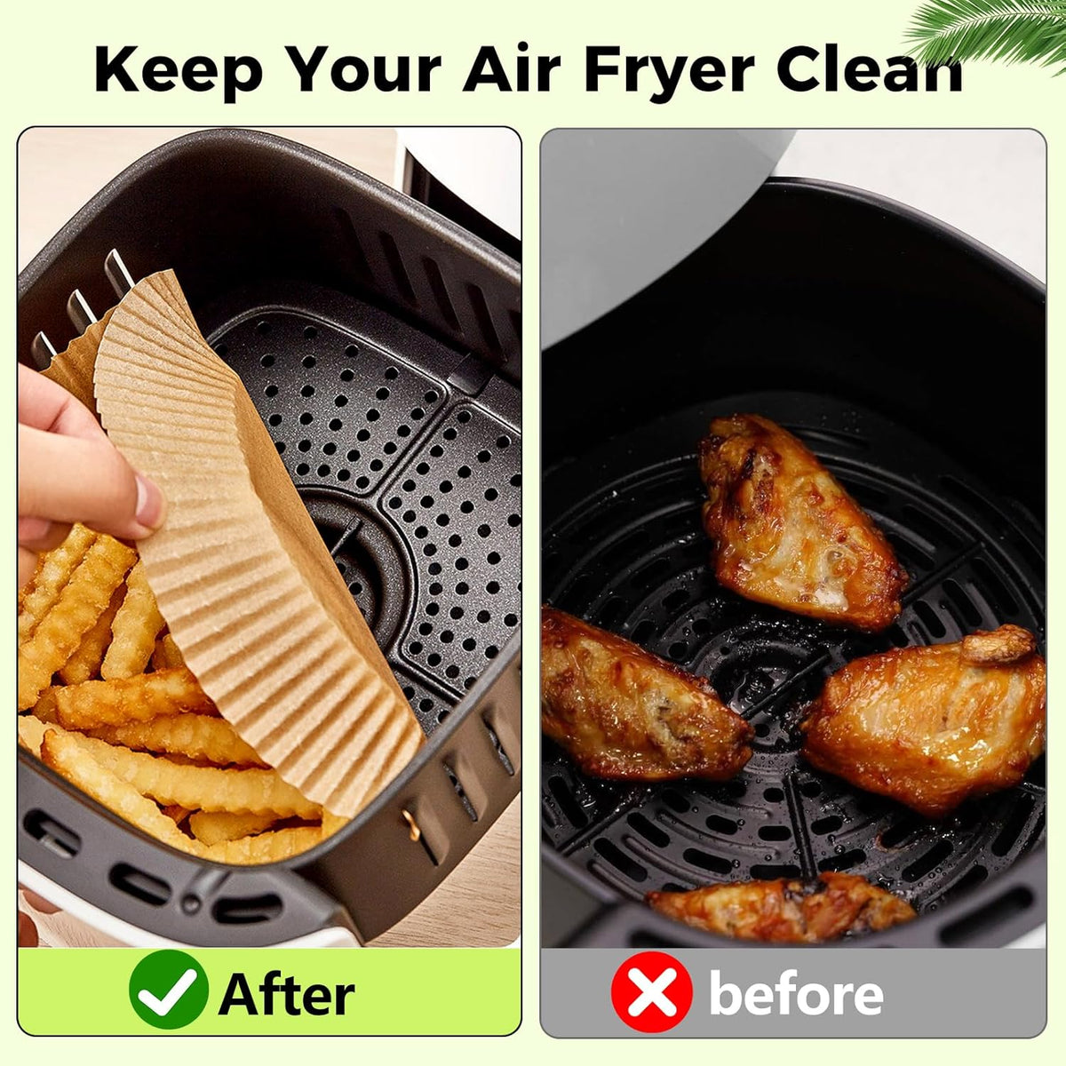 Ctizne Disposable Air Fryer Liners, 200PCS 6.5In Round Parchment Paper Liner for Baking Roasting, Non Stick Oilproof Microwave Oven Air Fryer Accessories