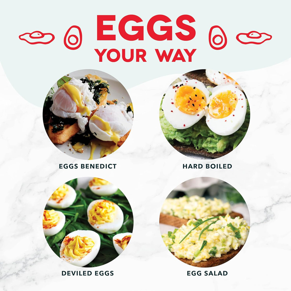 DASH Rapid Egg Cooker: 6 Egg Capacity Electric Egg Cooker for Hard Boiled Eggs, Poached Eggs, Scrambled Eggs, or Omelets with Auto Shut Off Feature - Aqua, 5.5 Inch (DEC005AQ)