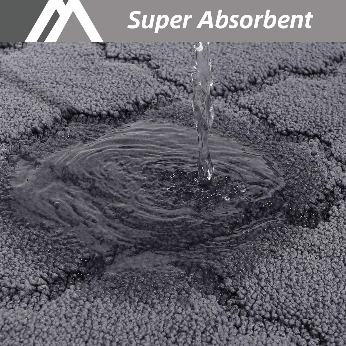 COSY HOMEER Soft Kitchen Floor Mats for in Front of Sink Super Absorbent Kitchen Rugs and Mats 20"x79" Non-Skid Kitchen Mat Standing Mat Washable,Polyester,Dark Grey