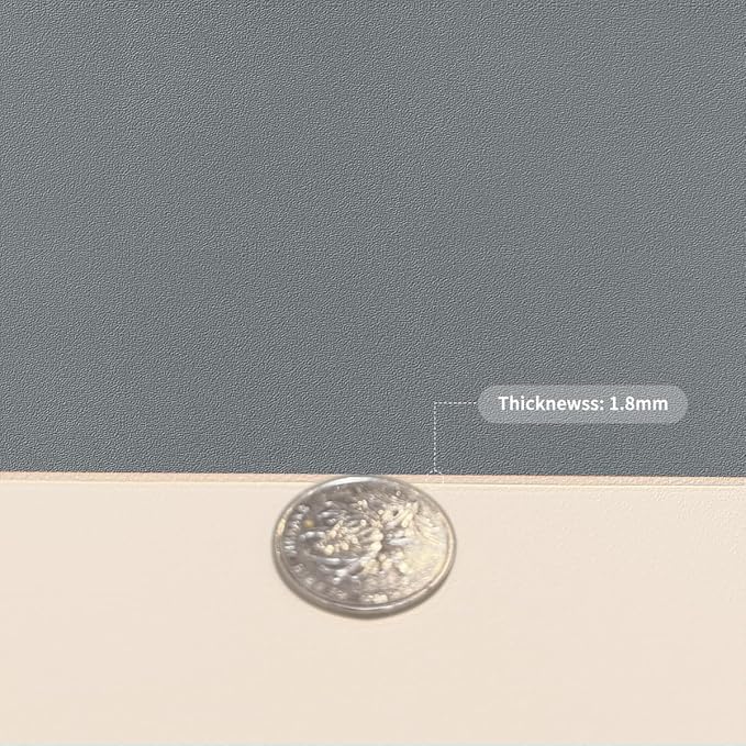 Leather Dresser Cover,1.8mm Thick,14x40 Inch,Dresser Protector Top,Dresser Top Protector,Dresser Cover Top,Dresser Top Cover,Dresser Cover Top for Bedroom.(Off White+Light Gray,14x40)