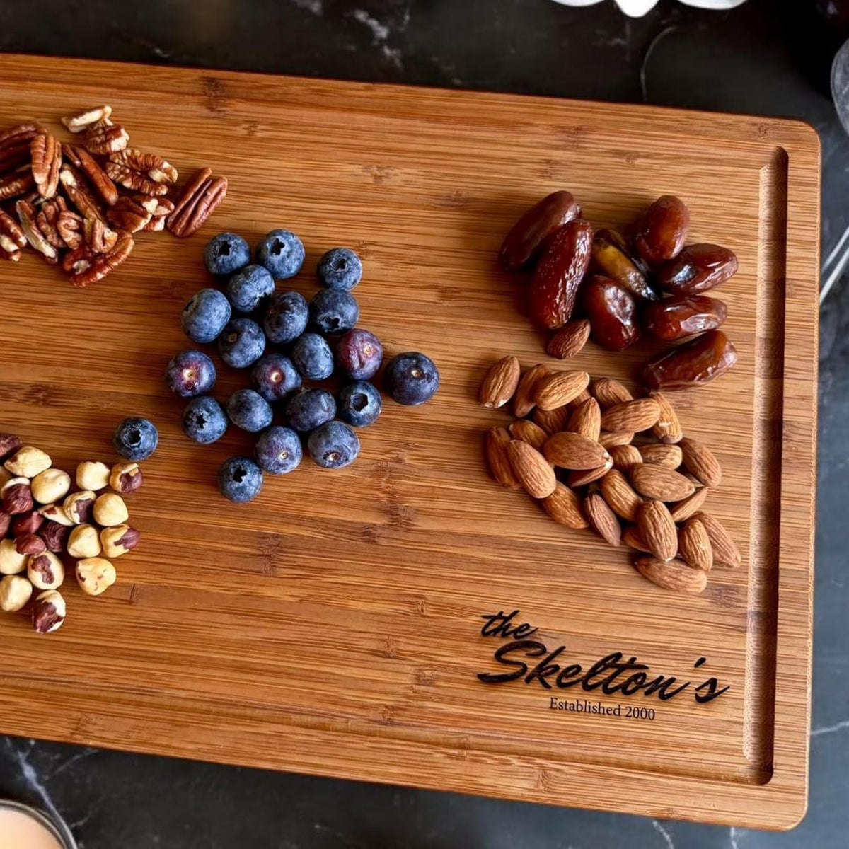 Handmade Personalized Cutting Board - Unique Wedding, New Home, and Bridal Shower Gifts - Christmas Gifts - Engraved Charcuterie Boards - Bamboo Cheese Board