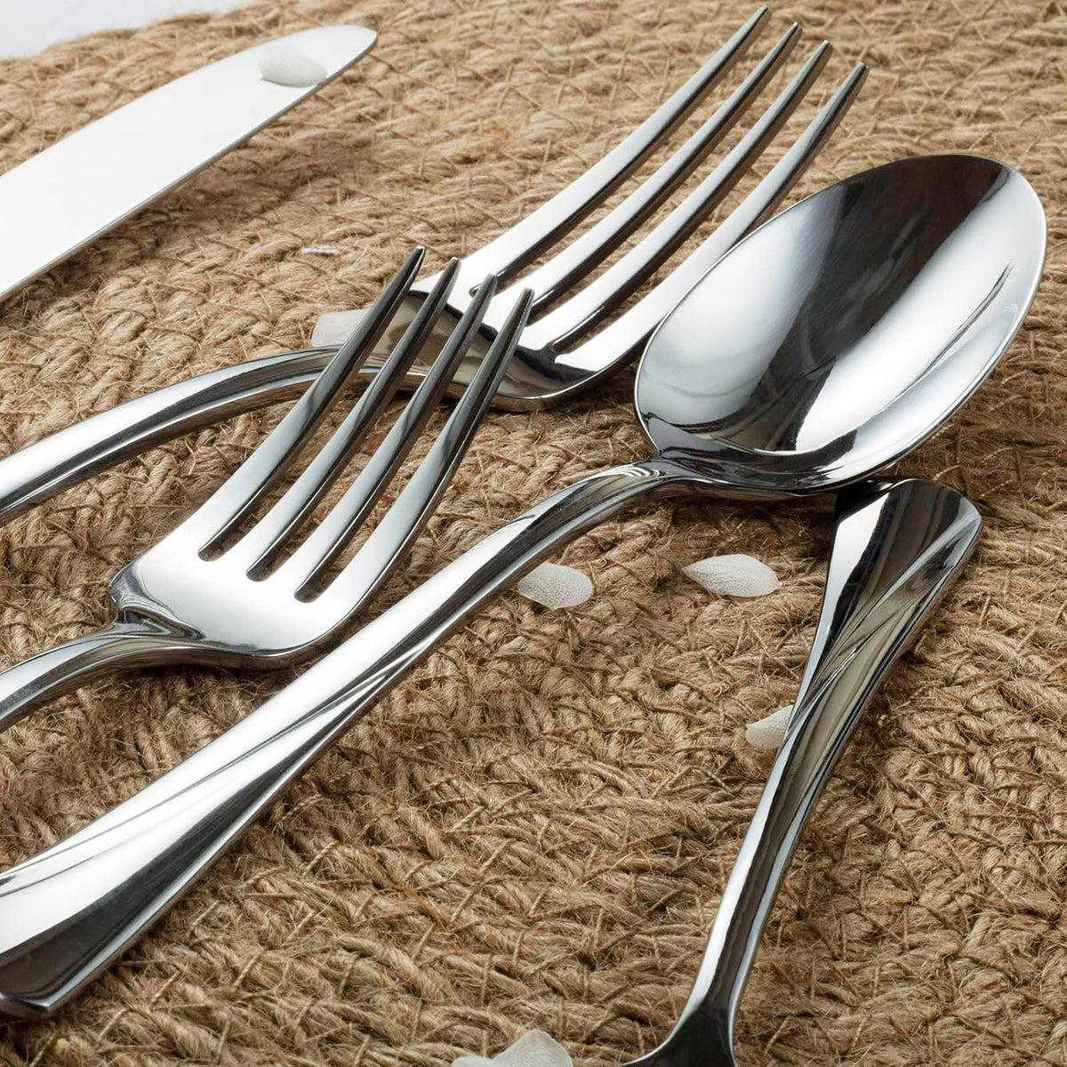 Alata Alice 20-Piece Silverware Set Stainless Steel Flatware Set,Service for 4,Mirror Polished Cutlery Set,Dishwasher Safe