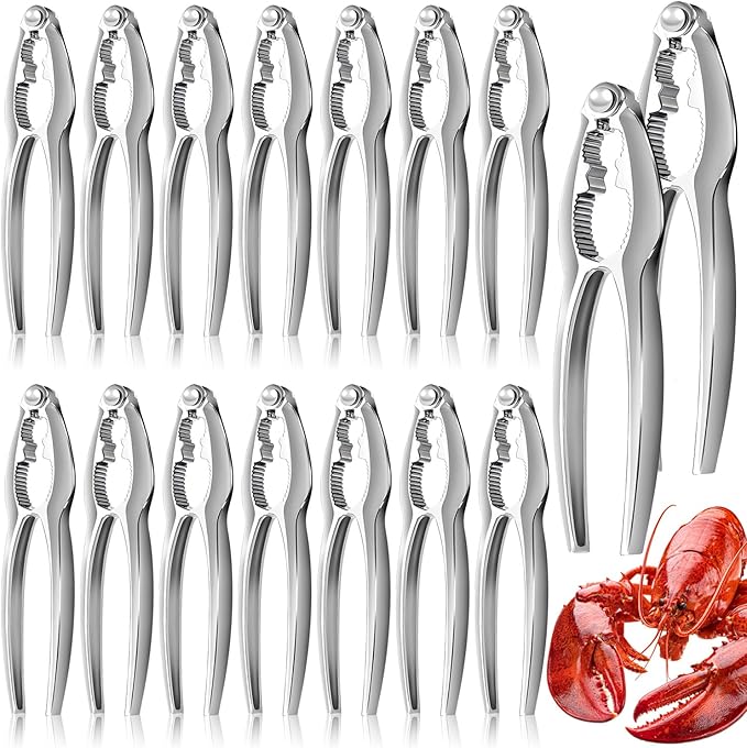 Crab Crackers and Tools, Lobster Crackers, Seafood Crab Leg Cracker Tools, Nut Cracker Set, 16 Pack