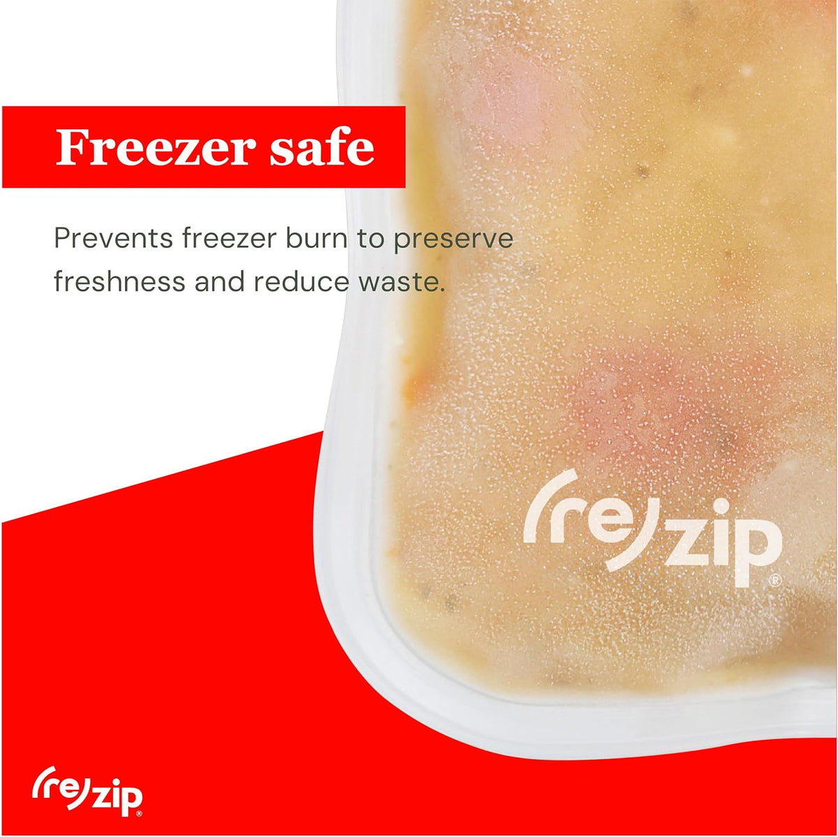 (re) zip 10-Pack Reusable Sandwich Lunch Bags | BPA-Free, Food Grade, Leakproof, Freezer Safe, Dishwasher Safe, Travel Friendly | 3.5 Cup / 28-Ounce | Aqua