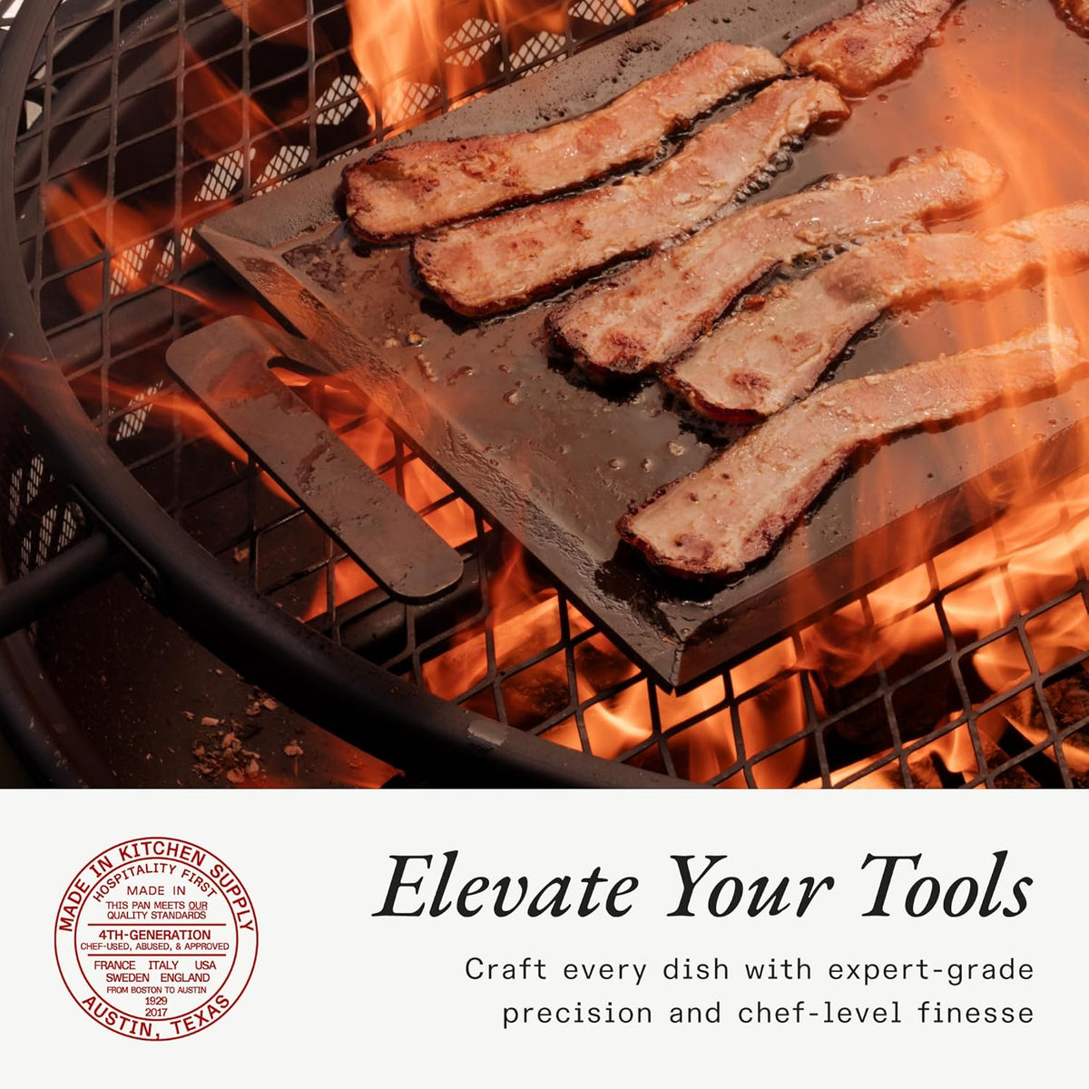 Made In Cookware - Carbon Steel Griddle - (Like Cast Iron, but Better) - Professional Cookware - Crafted in Sweden - Induction Compatible