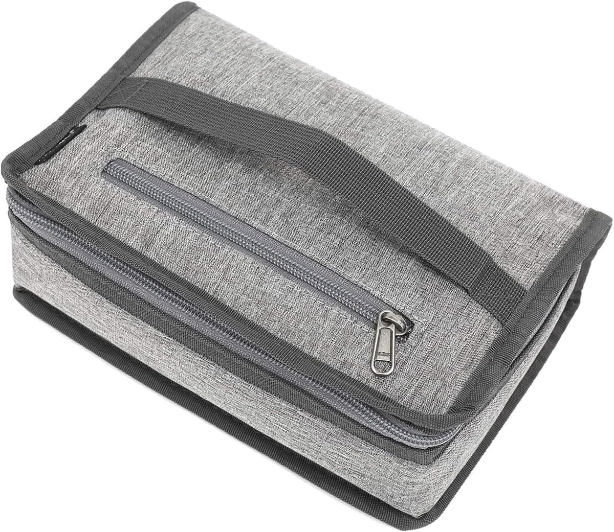 FlowFly Small Insulated Lunch box Portable Soft Bag Mini Cooler Thermal Meal Tote Kit with Handle for Work & School, Heather Grey