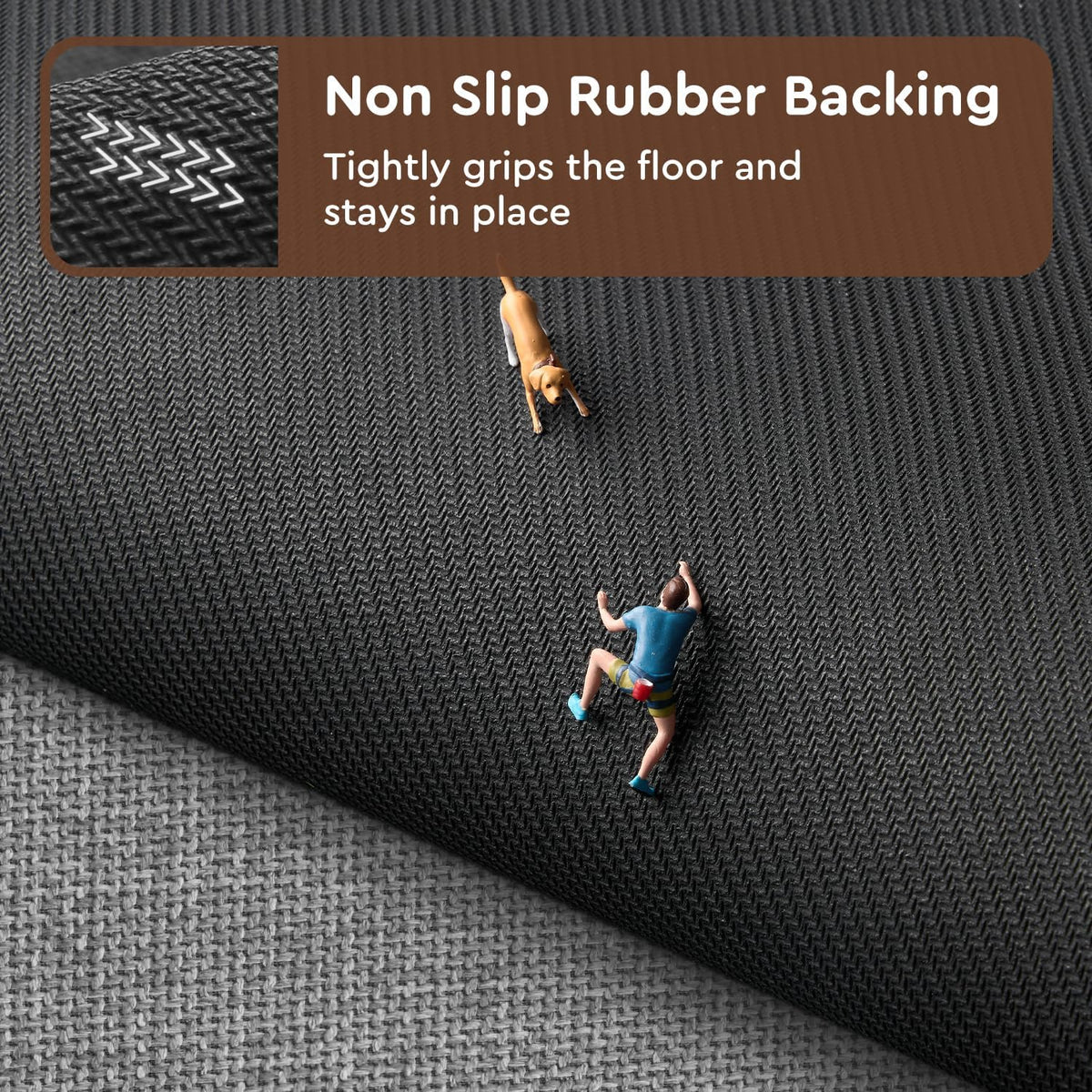 tchdio Kitchen Mats for Floor, Rubber Backed Kitchen Rugs Non Slip Washable, Superior Absorbent Kitchen Runner Rug Easy to Clean, Comfort Kitchen Floor Mat Front of Sink (Grey, 20" × 70")