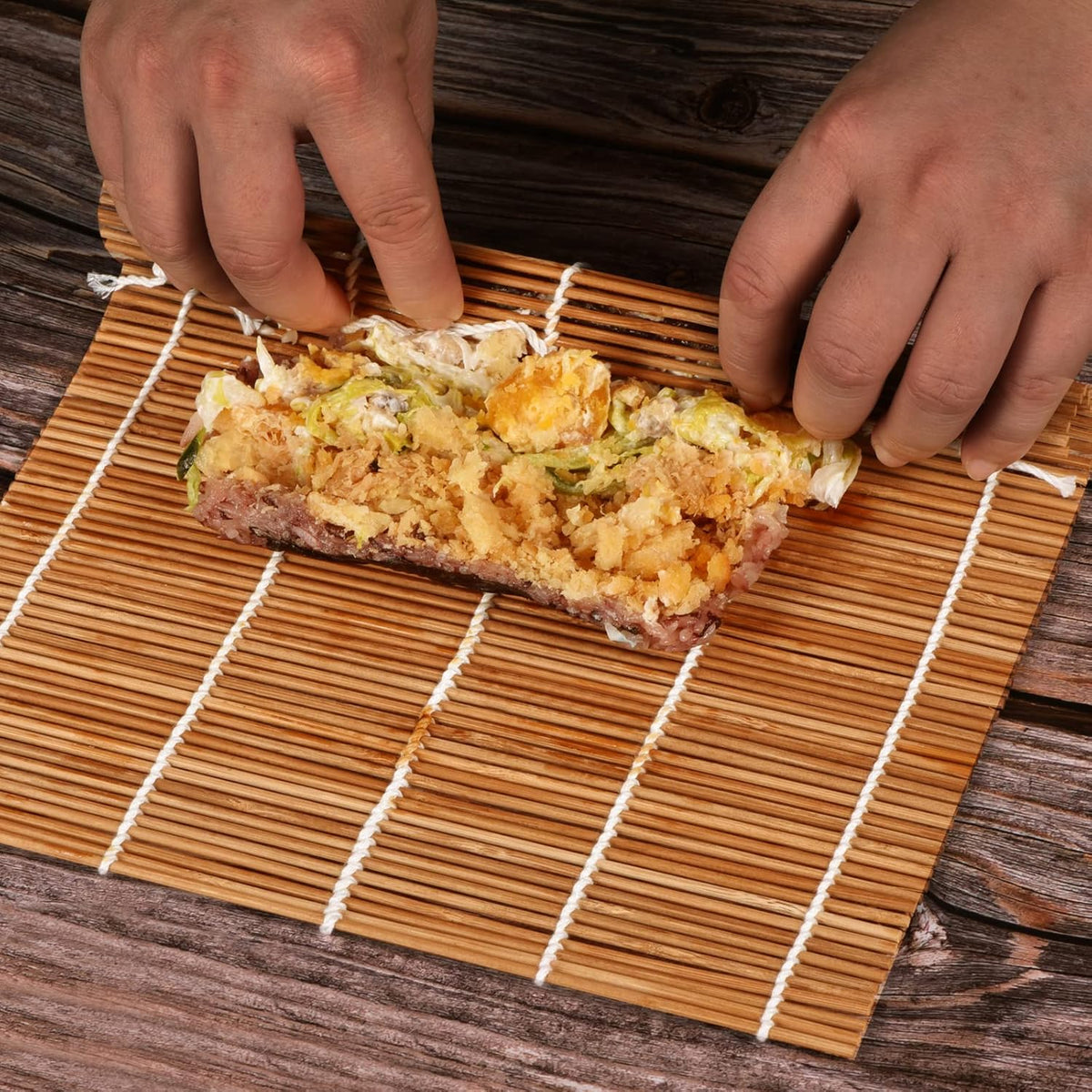 9.5"x9.5"Bamboo Sushi Rolling Mat,kimbap roller(4 PCS)