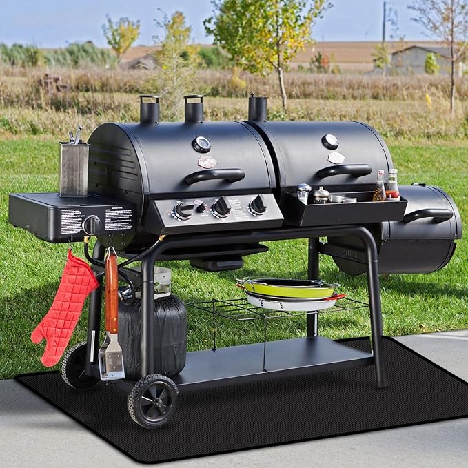 100x39 inches Extra-Large Under Grill Mats for Outdoor Grill, Double-Sided Fireproof Multi-Grill Protective Mat, Oilproof Waterproof BBQ Fire Pit Fireplace Mat