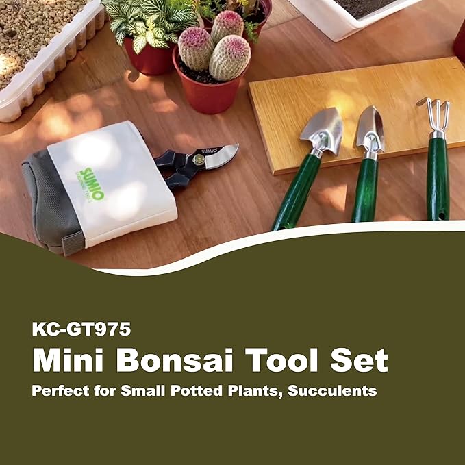 SUMIO Mini Garden Tool kit, Desk Indoor Plant Tool Set, Portable Garden Tool Set, Succulent Tools Kit, Office Planting