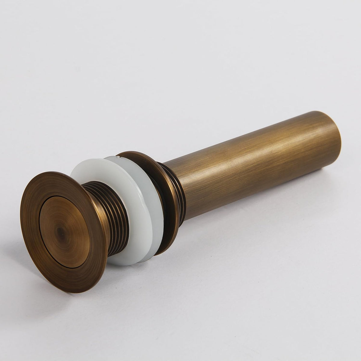 Bathroom Faucet Vessel Vanity Sink Small Pop Up Drain Stopper Without Overflow, Antique Brass Sink Drainer