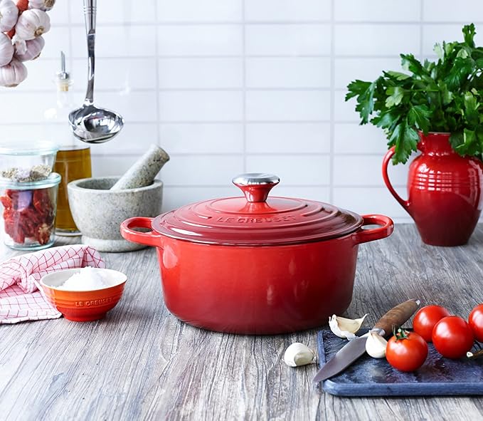 Le Creuset Enameled Cast Iron Signature Round Dutch Oven, 2 qt., Cerise