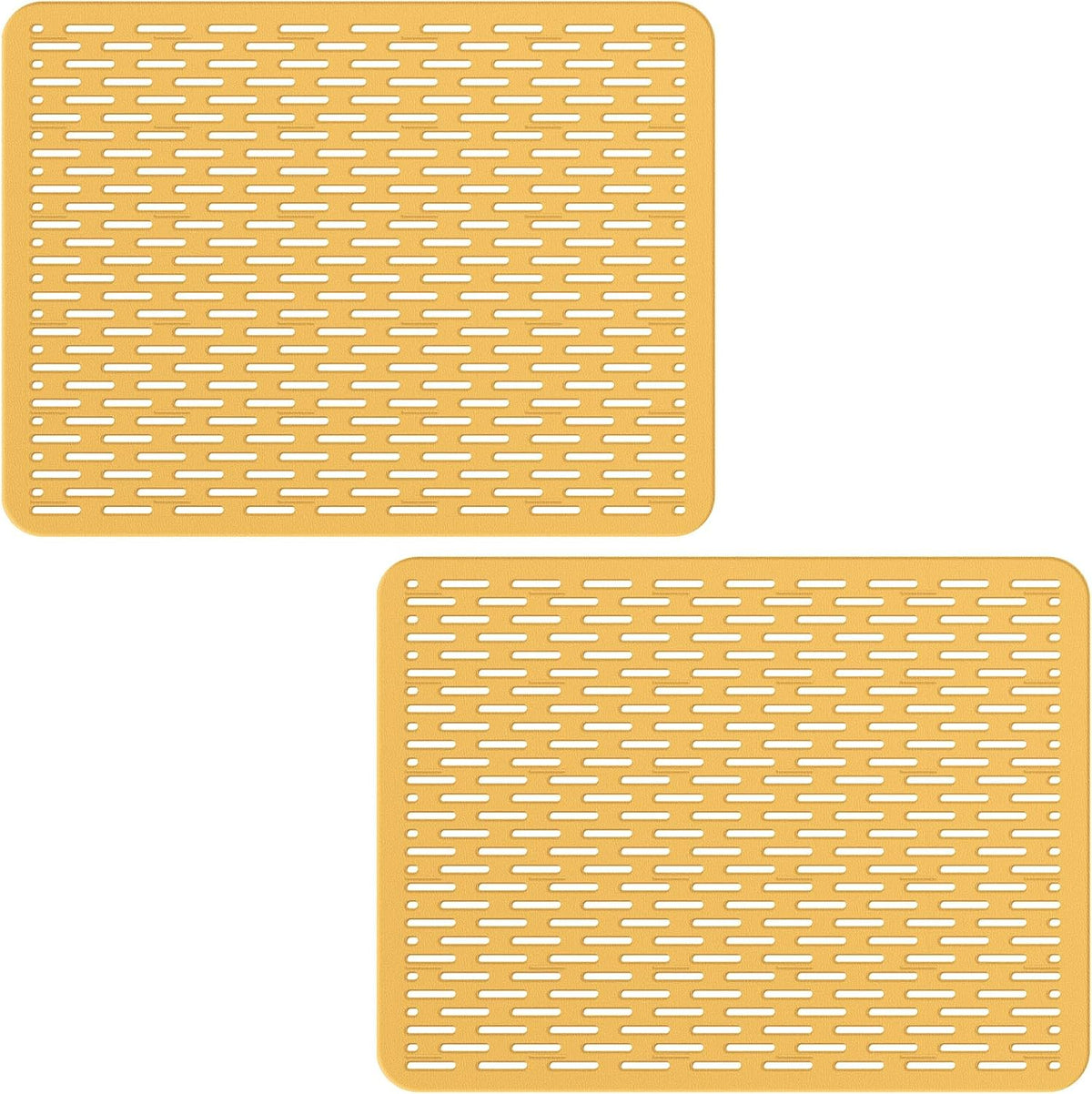 Bligli Mesh Sink Mat, 15.7 x 11.8inch Sink Prtector Mats for Kitchen Sinks, PVC Eco-Friendly Sink Protectors for Bottom of Sink, Fast Draining, Easy Cleaning, Clear Brown
