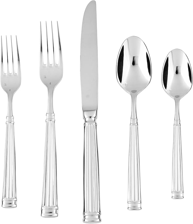 Fortessa Doria 18/10 Stainless Steel Flatware Serving Fork, 10-Inch,Silver