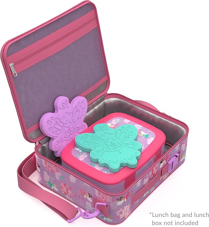 Bentgo Buddies Glitter Reusable Ice Packs - Slim Ice Packs for Lunch Boxes, Lunch Bags, and Coolers - Multicolored 4-Pack (Fairy)
