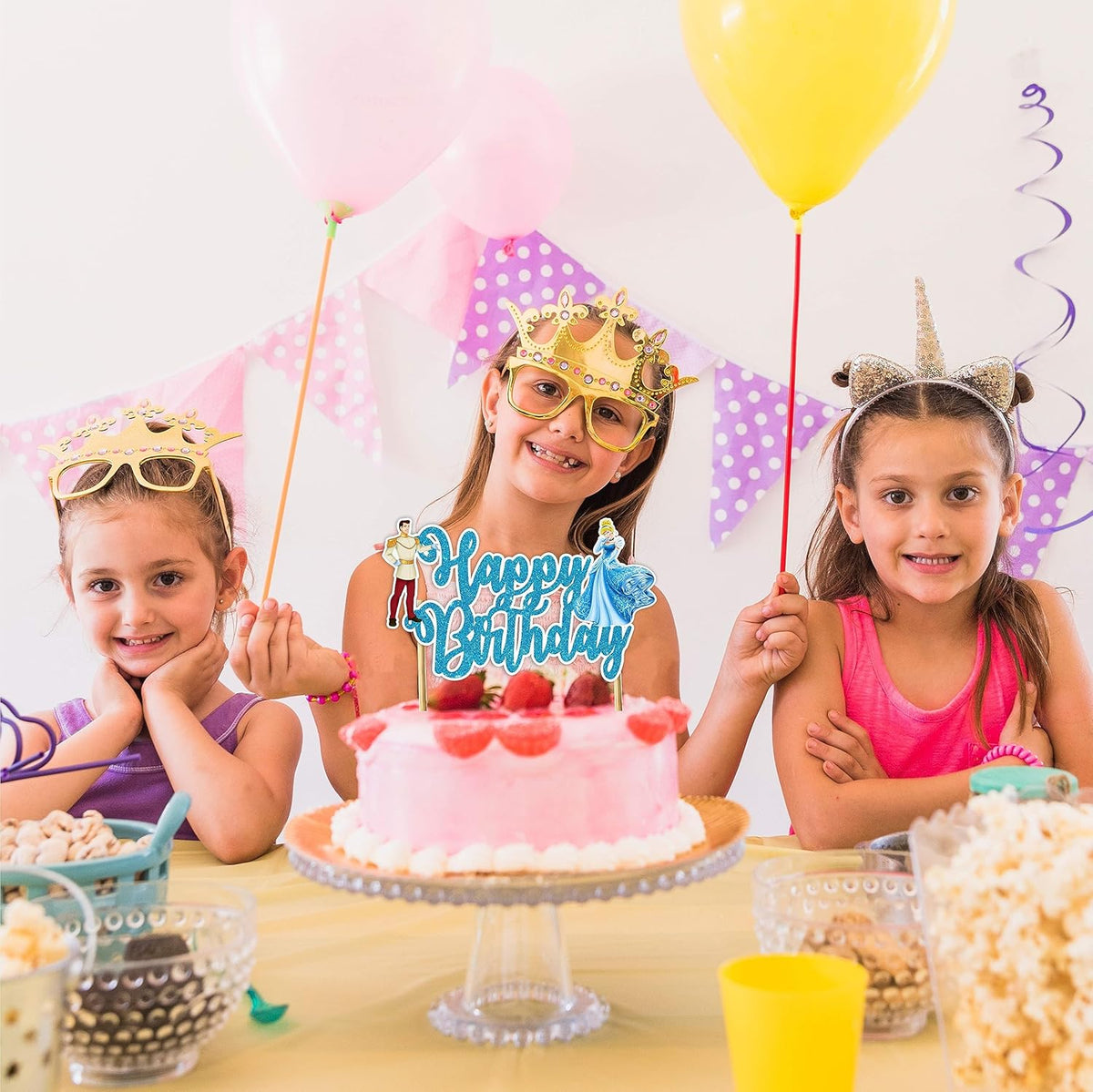 Cnderela Happy Birthday Cake Topper